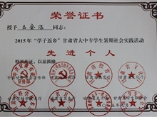 2015年“學子返鄉”甘肅省大中專學生暑期社會實踐活動-優秀團隊