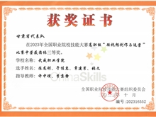 學生獲2023年全國職業院校技能大賽高職組短視頻創作與運營三等獎