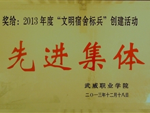 2013年“文明宿舍標兵”創建活動先進集體
